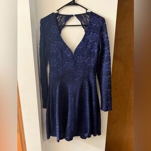Trixxi Navy Lace Dress